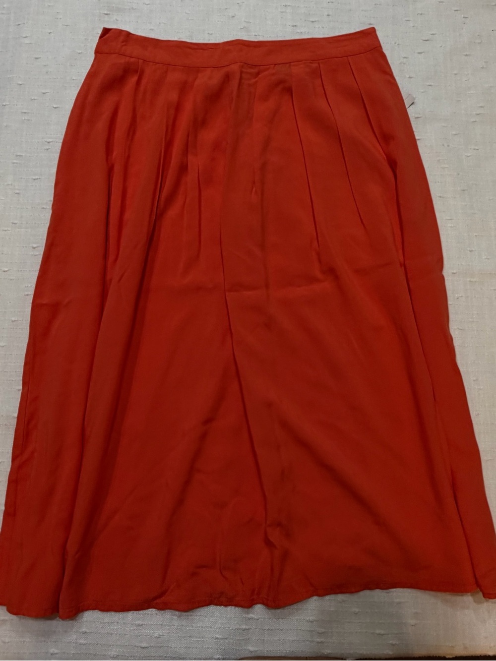 Womens orange A-Line Pleated Skirt